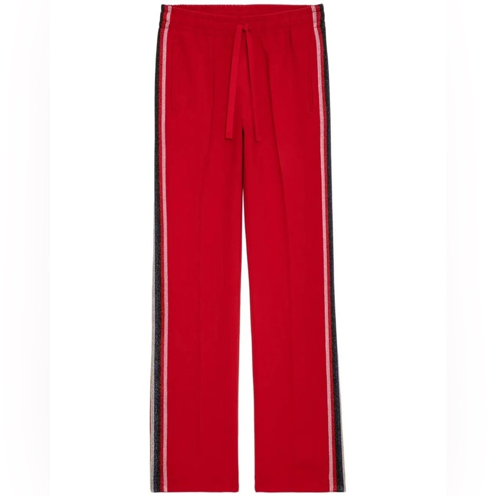 Zadig & Voltaire Women's Red Pomy Track Pants Size 42
